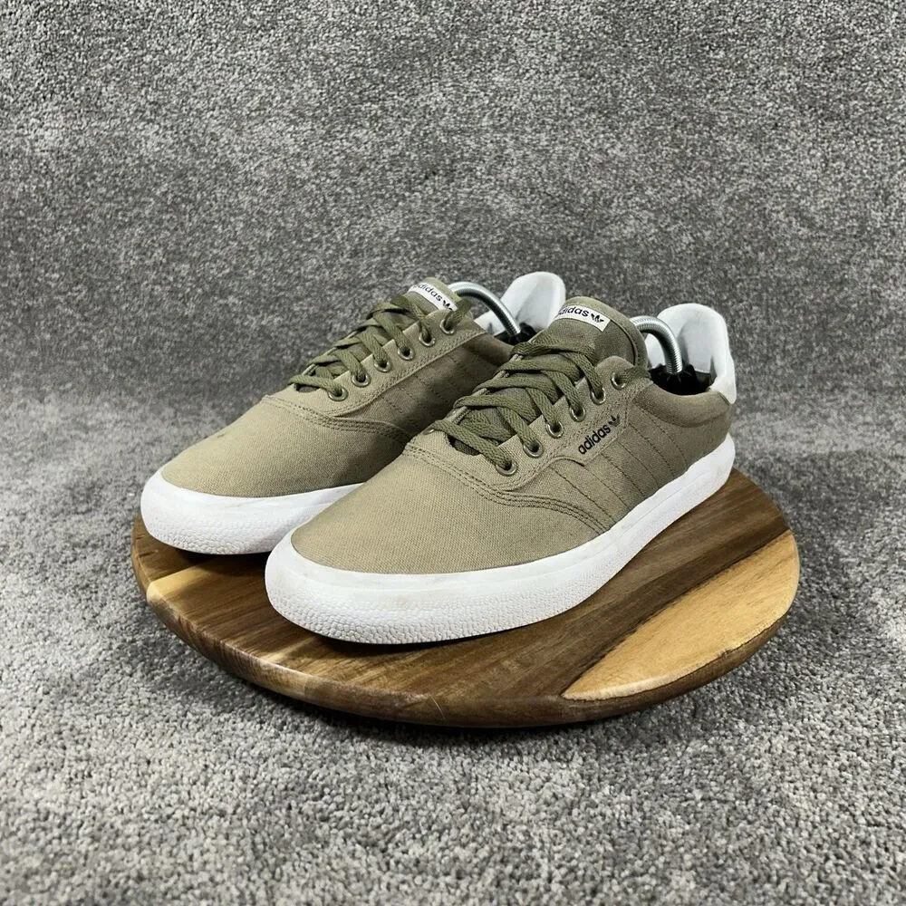 Adidas DB3241 3MC Vulc Mens Size 12 Khaki Green Canvas Athletic Skate Shoes Used